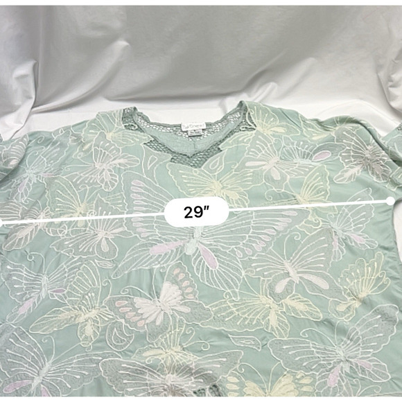 Light Green Embroidered Lacey 2 Piece Women’s Set Skirt And Blouse Plus Size 3X - Picture 14 of 15